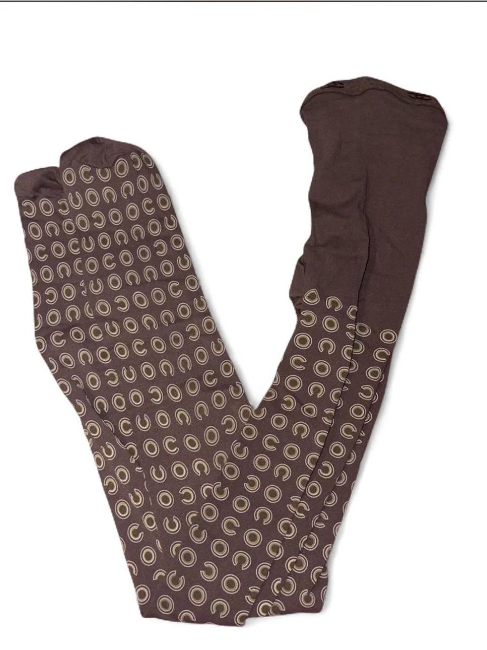 Chanel khaki Logo-Print tights with Original Box
